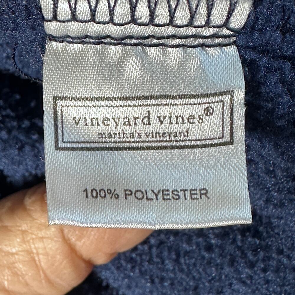 VINEYARD VINES womens fleece vest blue sz large sherpa Coastal Preppy Nautical - Picture 5 of 6